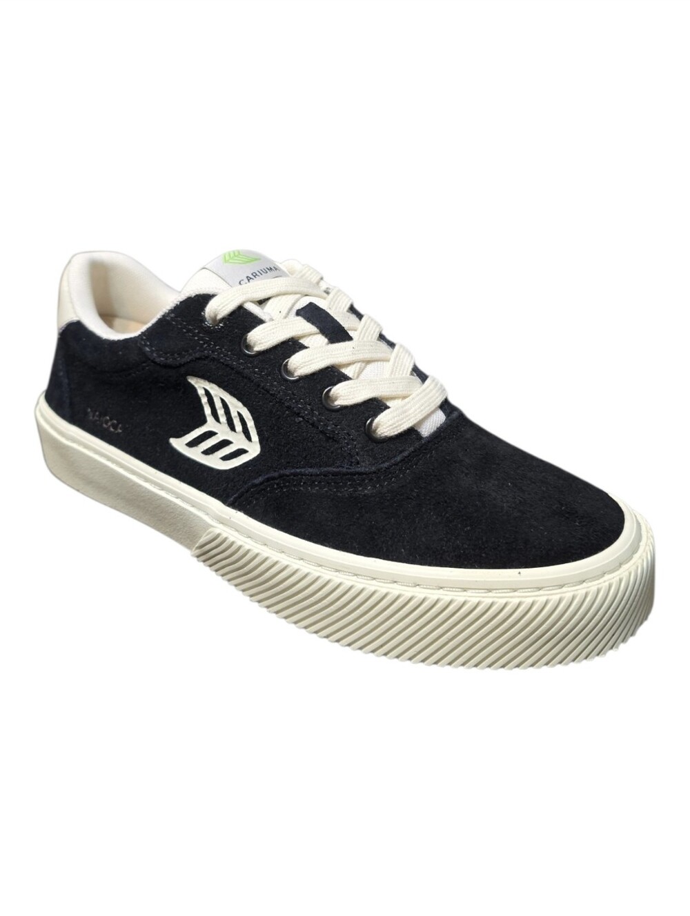 Cariuma Naioca Black Suede Ivory Logo Sneakers - Women's 8 / Men's 6.5